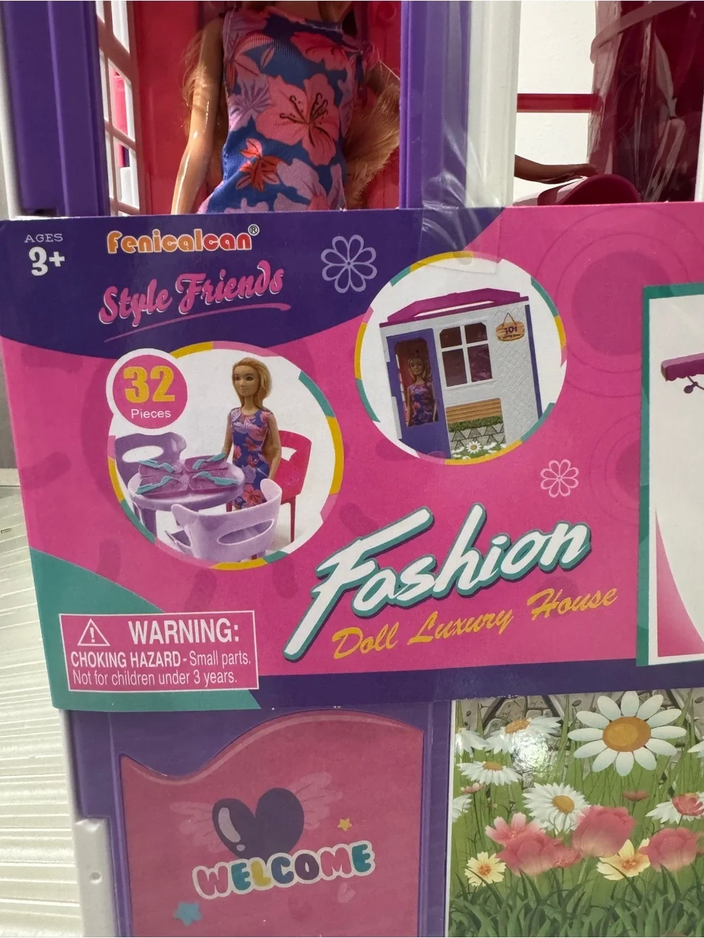 Fashion Doll Luxury House Playset - Pink & Purple